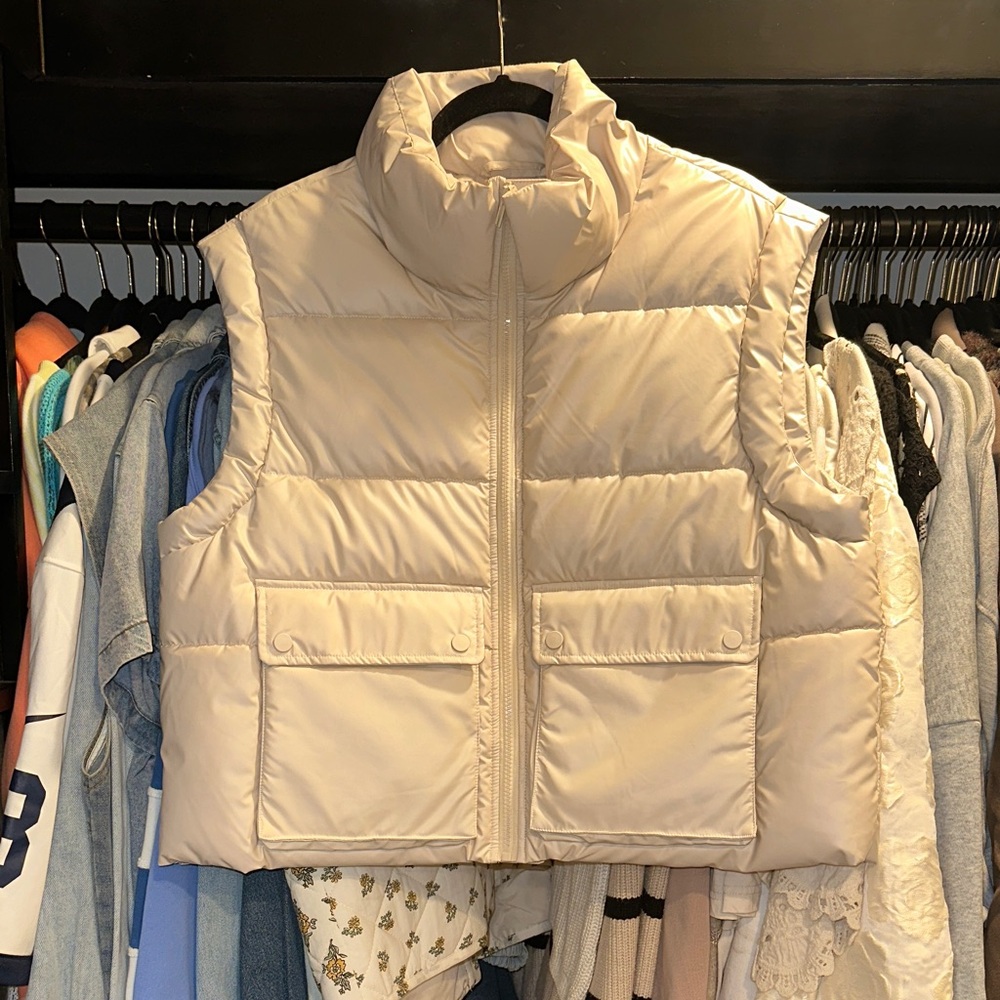 KanCan Beige Puffer Vest
